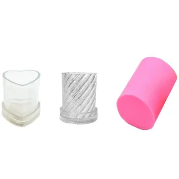 

3pcs Candle Making Moulds Baking Moulds Diy Craft Tools - 1pcs Cylinder Bee Honeycom & 1pcs Spiral and 1pcs Heart shape