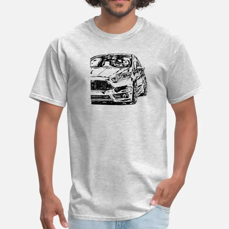 Индивидуальные Fiesta Mk7 футболка для мужчин s женщин Crew шеи натуральный футболка для мужчин короткий рукав Уличная Хип-хоп топы - Цвет: Men-Gray