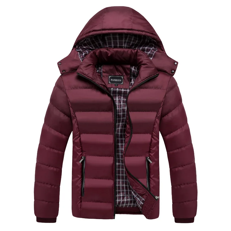 Теплое Черное пальто с капюшоном, толстая зимняя верхняя одежда на утином пуху для мужчин, зимняя куртка с длинным рукавом, пуховик большого размера 3XL 4XL 5XL 6XL