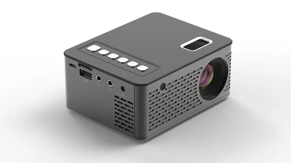  UNIC  UC26 LED Portable Pocket Projector Support AV TF Card USB HDMI 5V-2A Power in Piano lacquern 