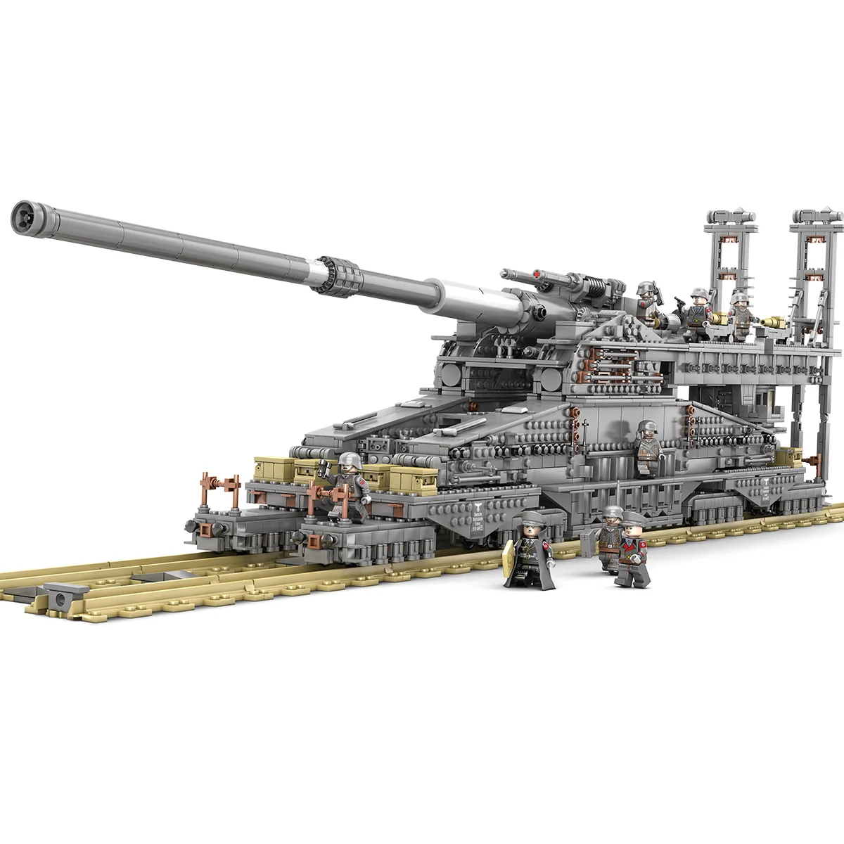 3846pcs Wwii Germany Heavy Artillery Schwerer Gustav Train Gun Military  Model Building Block Educational Bricks Toy - Blocks - AliExpress