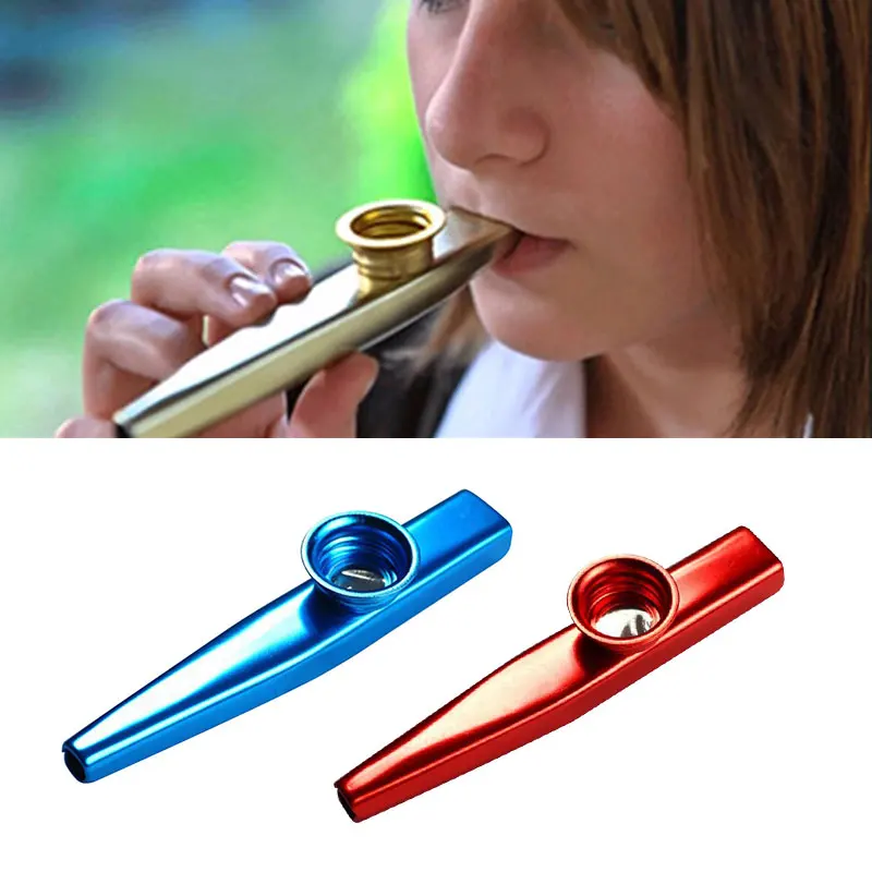 

Flute Guitar Instrume Starter Toy Kazoo Aluminum Alloy Convenient Durable Simple Teaching Gift Adult Lightweight Learner