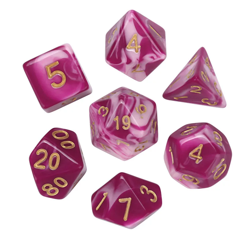 7Pcs D20 multi-faced dice sets d6 16mm poly dice resin dados poliedricos freaky dice polydice game lovers dados de rpg 30A20 (6)