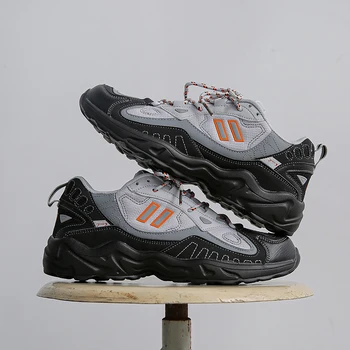 

Men's thick-soled old shoes retro outdoor casual shoes fashion breathable stitching reflective tide shoes 2020 series