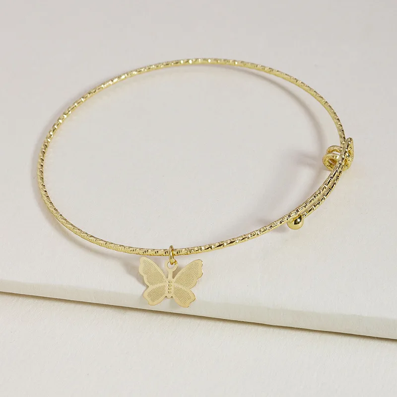 2020 регулируемые браслеты с металлической текстурой и бабочкой для женщин