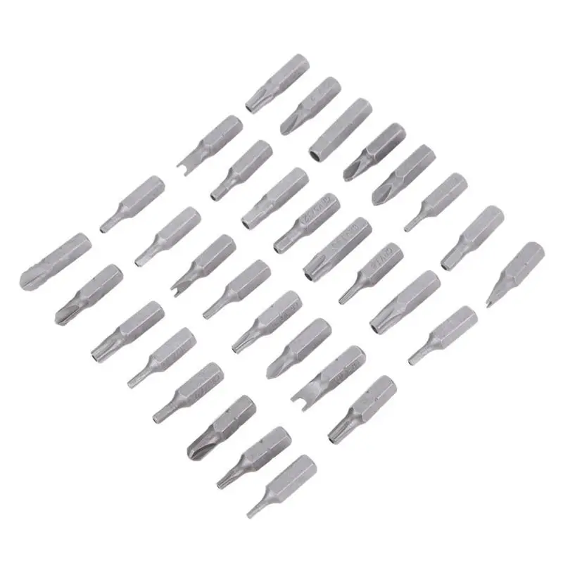 Топ 33 шт. Torq Torx шестигранный гаечный ключ со звездочками, электрическая отвертка, удлинитель, держатель, бит, магнитная защита, защита от вскрытия, Набор бит