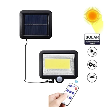 

100 LED solar Power Human Body Motion Sensor Garden Light Control Security Lamp Outdoor LED Light Waterproof IP65 seperable 5M