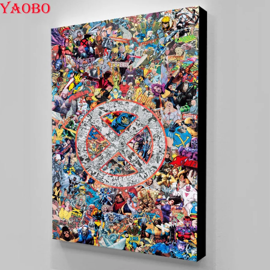 

5d diy Super hero Marvel Anime Diamond Painting full square drill 2019 New mosaic diamond round Diamond embroidery beads