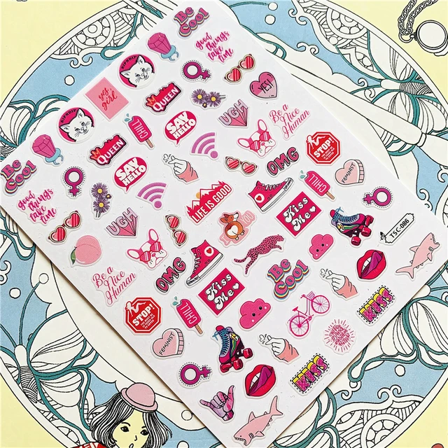 TSC-293 TSC-287 Japanese cartoon anime clown character 3D Back glue Nail Art Stickers Decals Sliders Nail ornament decoration TSC-086 N