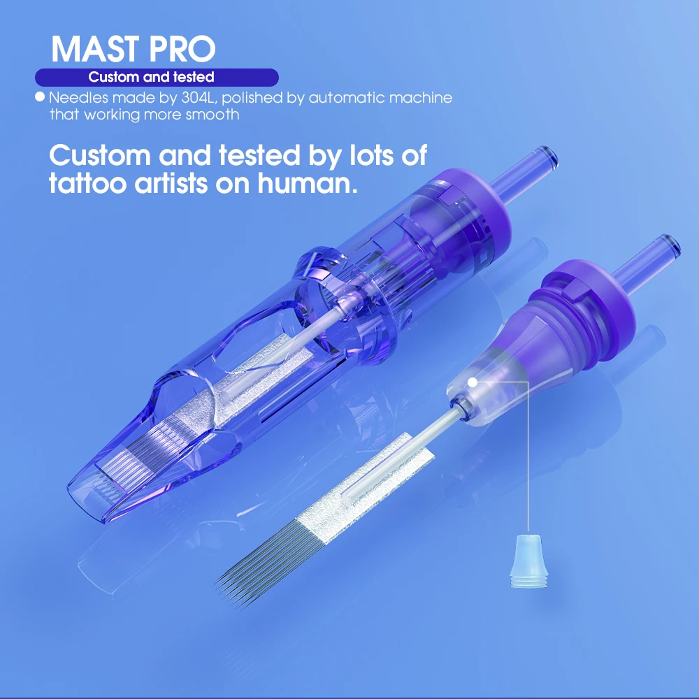 Cartridge Tattoo Needles RL Disposable Sterilized Safety Tattoo Needle for Cartridge Machines Grips 20pcs/lot