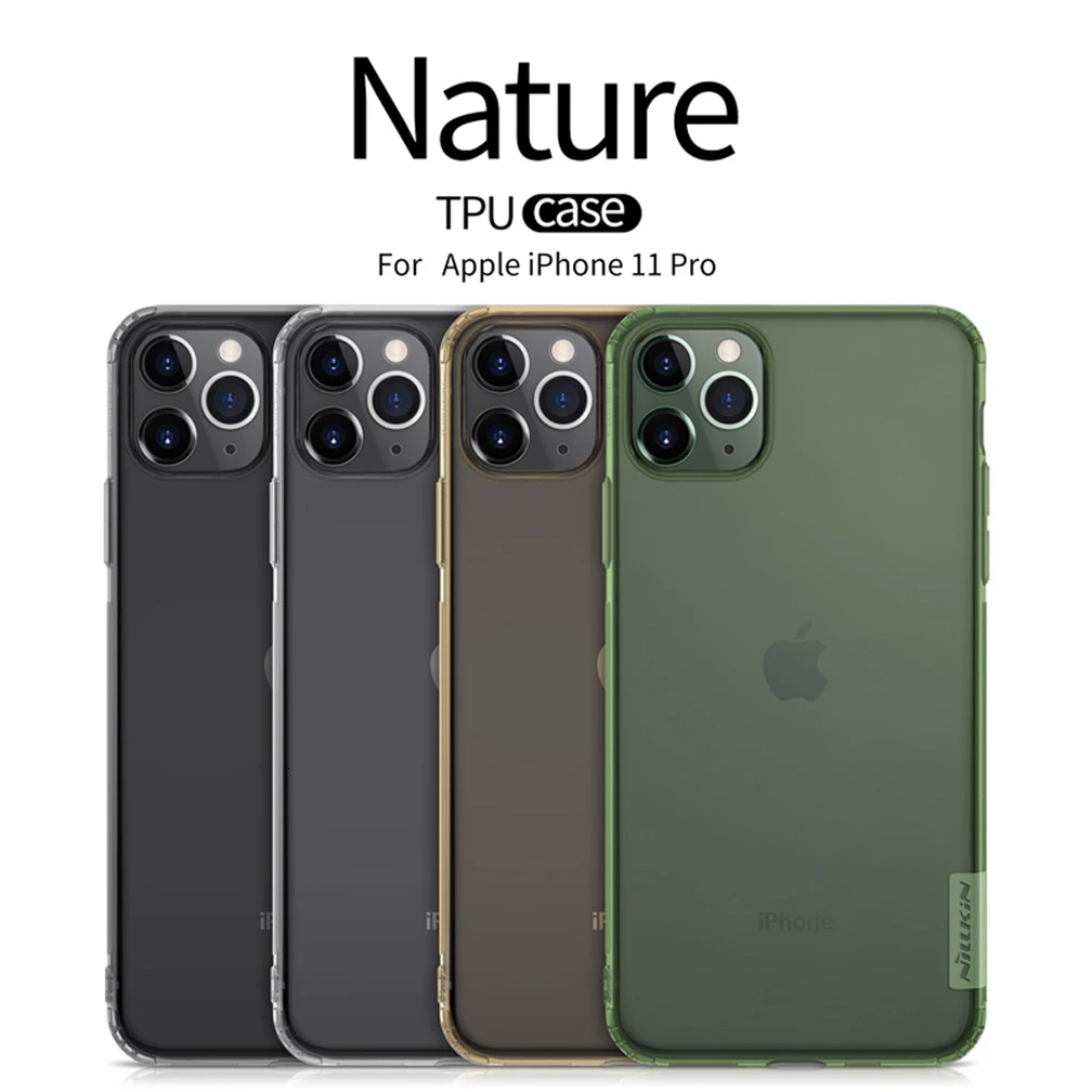 Для iPhone 11 Pro Max чехол Nillkin мягкий натуральный ТПУ для тонкий силиконовый