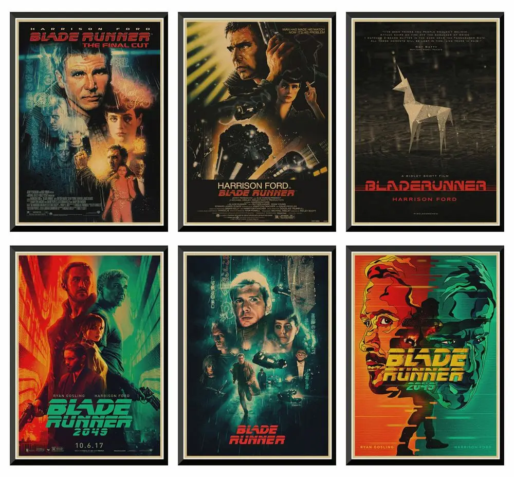 Лезвие Runner 2049 постеры из американского фильма в стиле ретро крафт-бумаги