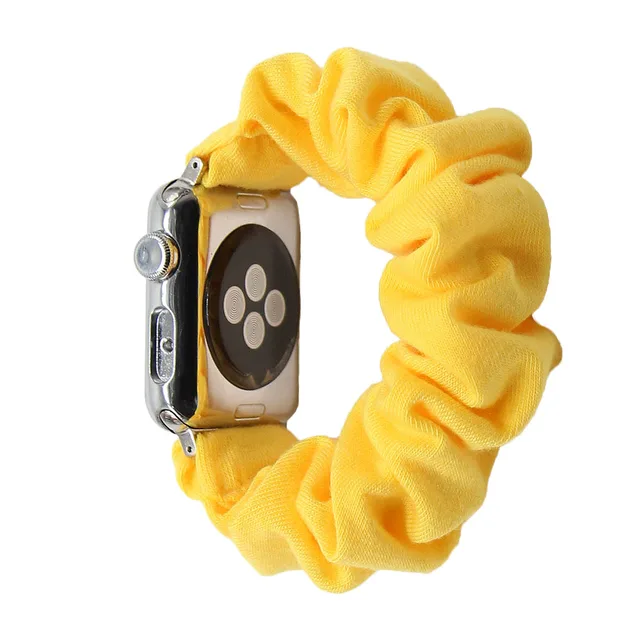 Cotton Elastic Scrunchies Smart Apple Watch Band 5 4 42mm 38mm For Girls Women Cotton Bands 40mm Series 5 4 3 2 1 44mm 40mm SWB 43