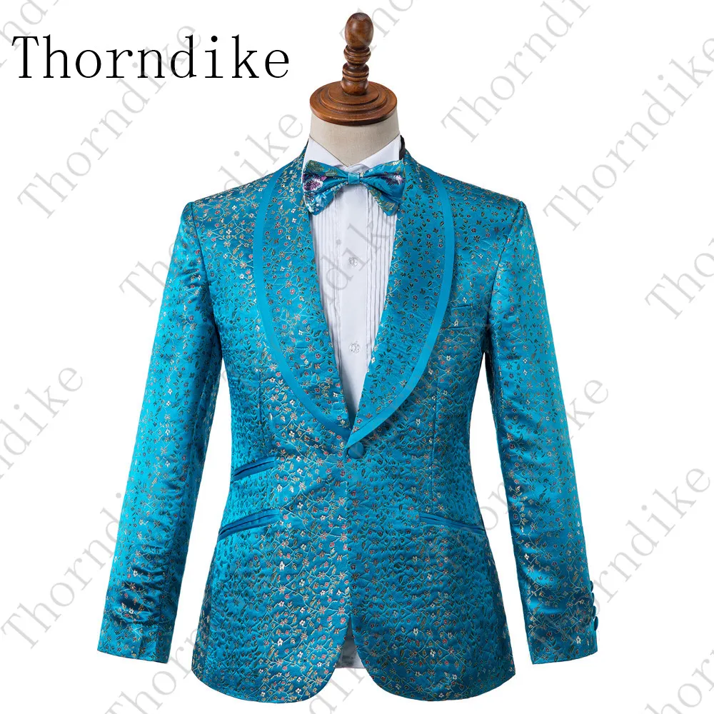 Thorndike жаккардовый костюм мужской пиджак тонкий дизайн мужской пиджак Классический повседневный мужской блейзер высокого качества костюм пальто - Цвет: style 13