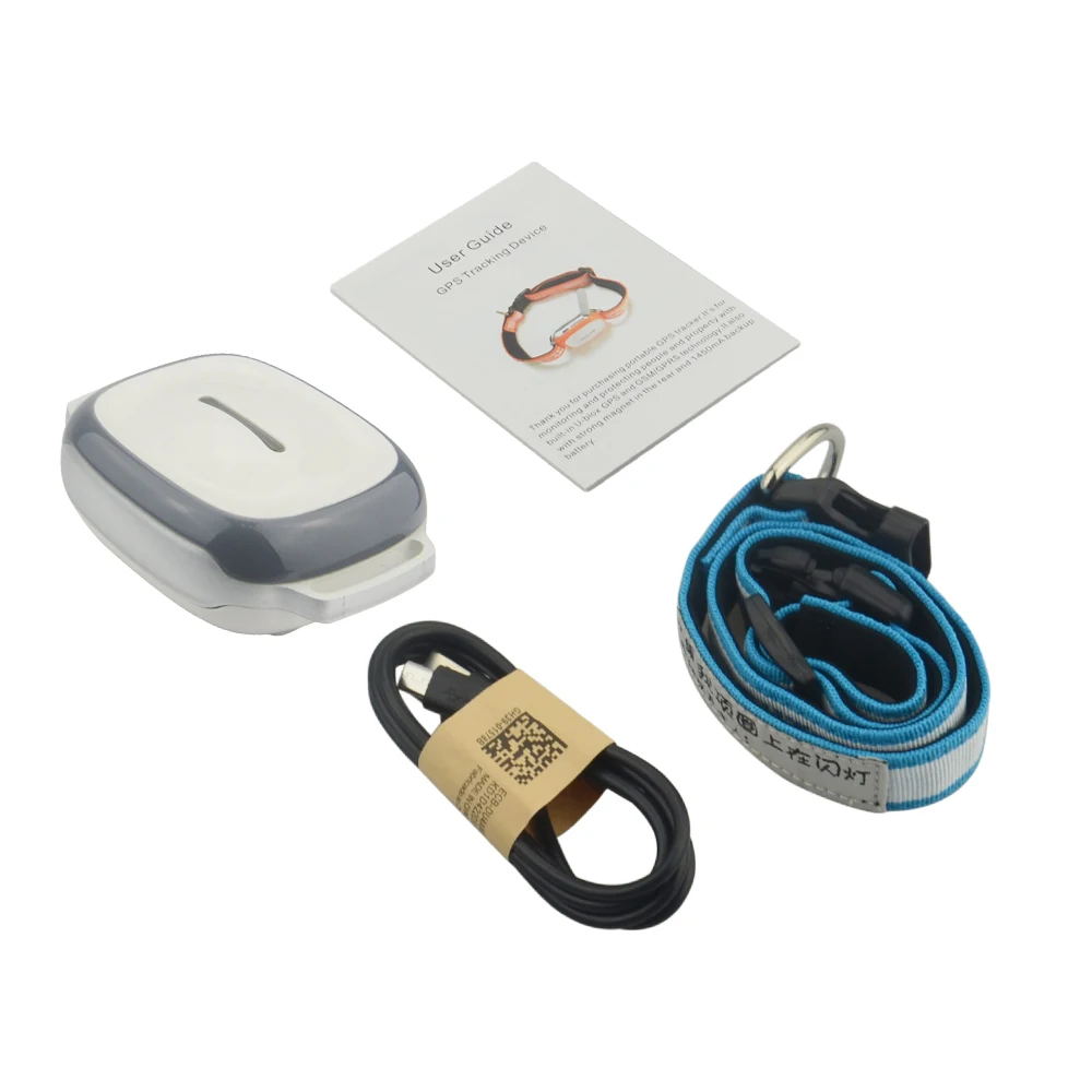 GT011 gps-трекер для животных ошейник для собак и кошек gps локатор водонепроницаемый IP66 анти-потеря отслеживающее устройство, определяющий местоположение в реальном времени с гео-забором - Цвет: No box Gray