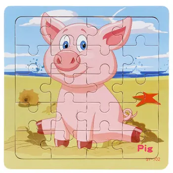 

Small Puzzle Children's Puzzle 20 Pieces Of Woody Forest Animal Shape Story Puzzle Idiom Puzzle Toy Puzzle