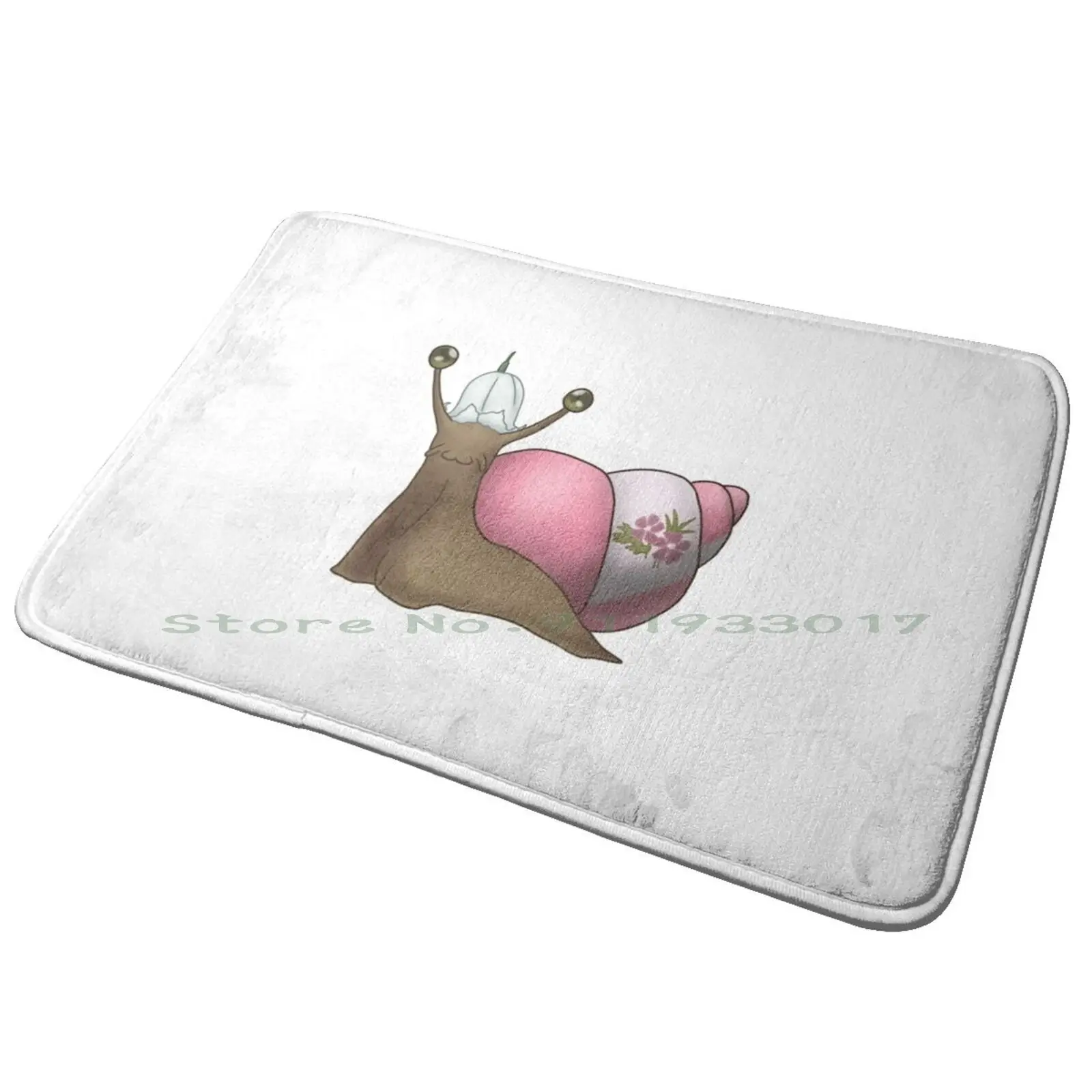 Wlw Sapphic Pride Snail With Flower Hat Entrance Door Mat Bath Mat Rug Calimero Cartoon Chicken Anti-Slip Bedroom Kitchen Foot