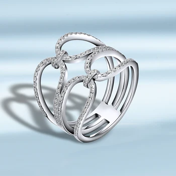 

925 Sterling Silver Ring Cubic Zircon 2020 Propose Marriage Engagement Wedding Rings Fine Jewelry