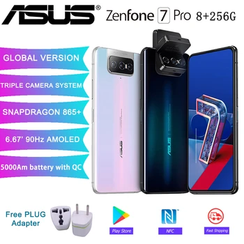 Перейти на Алиэкспресс и купить ASUS Zenfone 7 Pro глобальная Версия 8 ГБ ОЗУ 256 Гб ПЗУ Snapdragon 865/865Plus 5000 мАч NFC Android Q 90 Гц 5G смартфон