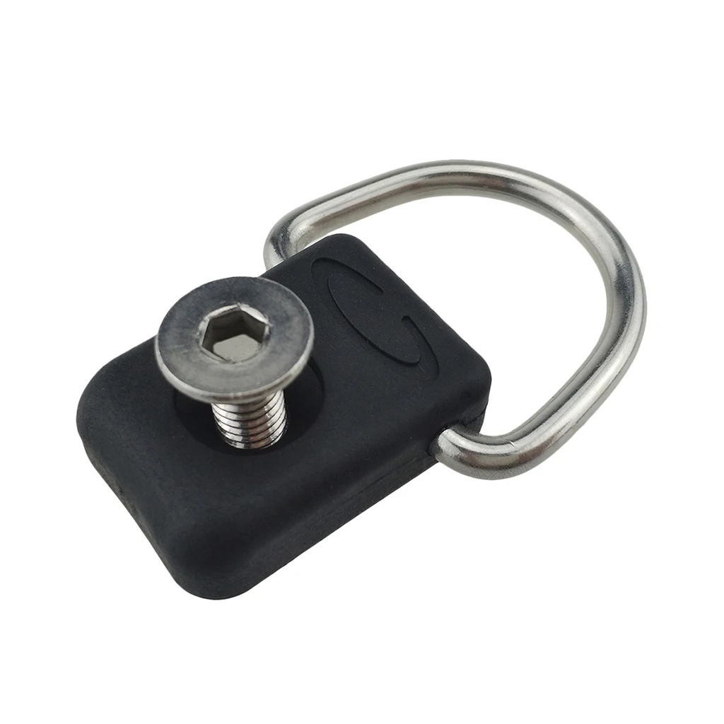 Marine 10pcs Canoe Kayak Stainless Steel D-Ring Solid D Ring Fitting Fishing Rigging Kits with Screws 