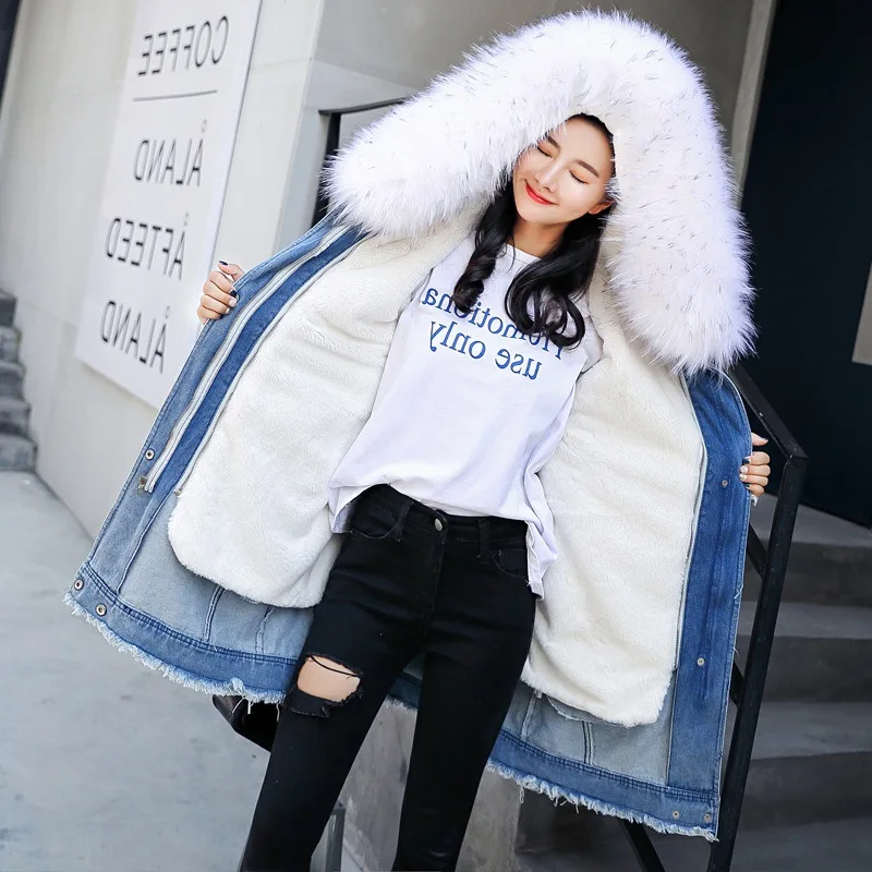 

2019 Winter New Style Loose-Fit Cotton-padded Jacket Children Among zhang mian yi Korean-style Large Fur Collar Brushed And Thic