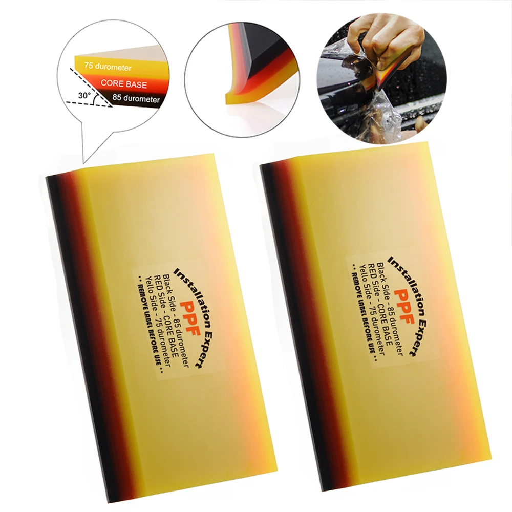 

EHDIS 2PCS Soft Rubber Car Vinyl Wrap Scraper Squeegee Carbon Fiber Film Install Wrapping Window Tint Tool Car Cleaning Washer