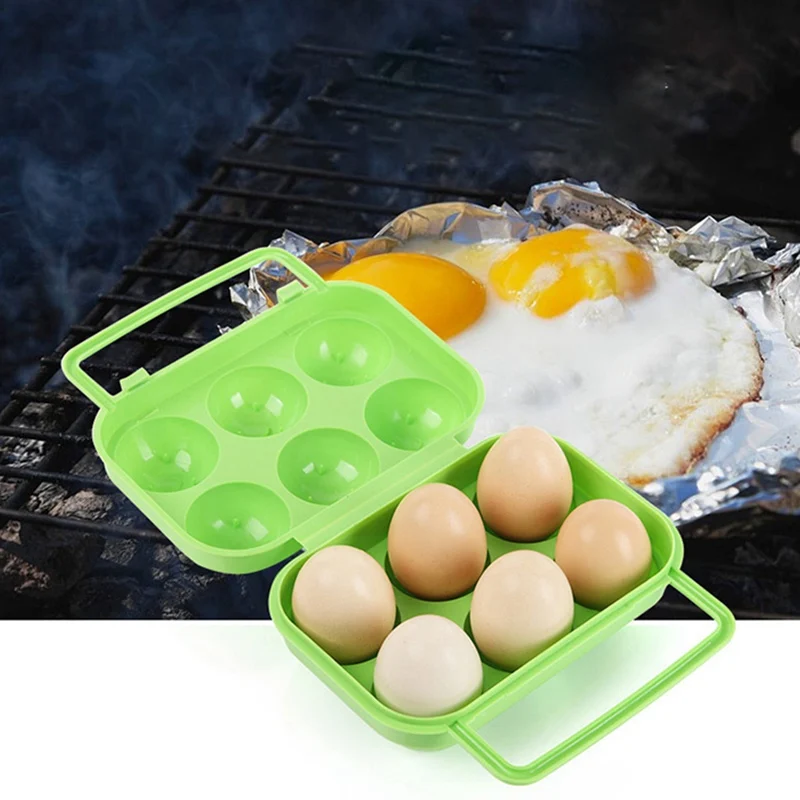 Portable Household Egg Box keep Egg fresh Storage Box For kitchen Camping Storage Boxes Prevent Eggs Shattering