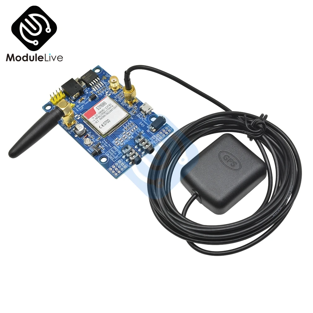 SIM808 модуль GSM GPRS gps макетная плата SMA с gps антенной для Arduino