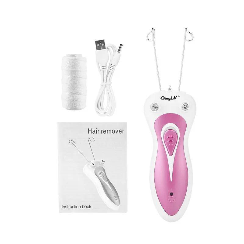 Хлопковая нить леди эпилятор USB Перезаряжаемый женский удаление волос женские подмышечные впадины ноги бикини инструмент для депиляции без боли 31