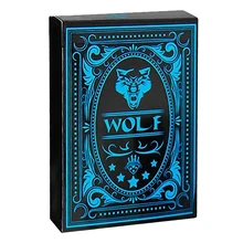 Игральные карты волк Водонепроницаемый черный пластик покер игральные подарочные карты для коллекции
