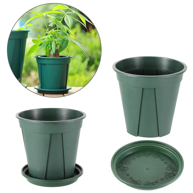 2Pcs Rooting Control Flower Pot With Tray Thickened Succulent Planting Breathable Pot Home Garden Seeding Nursery Container 6