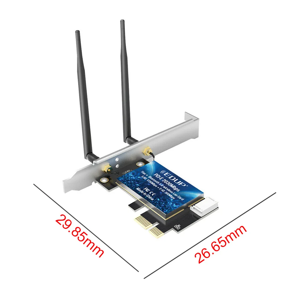 2030 Мбит/с Внутренний Wifi адаптер интегрированный с антеннами двухдиапазонный Настольный PCI Express универсальная сетевая карта Беспроводная Bluetooth
