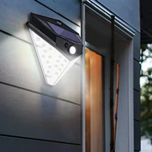 32 шт. 2835 Светодиодный светильник на солнечной батарее с датчиком движения, Уличный настенный светильник, водонепроницаемый энергосберегающий индукционный ночной Светильник