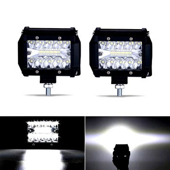 

Car-Sytling Work Light Bar 12v 60w Headlight Bulb led moto auxiliary Lamp Car Work driving light waterproof spotlights suv ATS