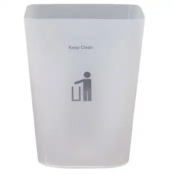 

1pc Trash Can Waste Bin Trash Container Uncovered Plastic Waste Can for Garbage Kitchen Home Bedroom