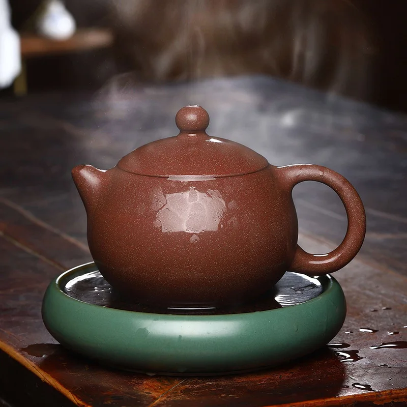 

3008 yixing recommended undressed ore peach blossom mud xi shi 320 ml smoke sweating recommended tea set