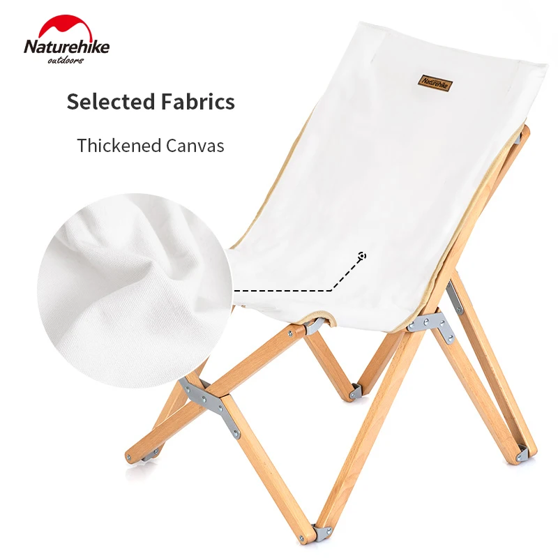  Naturehike Outdoor Folding Chair Solid Wood Camping Fishing Chair Portable Picnic Sketch Wooden Cha
