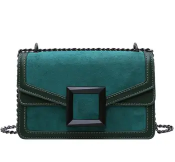 

Vintage Fashion Female Square Bag 2019 New High Quality Matte PU Leather Women's Designer Handbag Chain Shoulder Messenger Bag