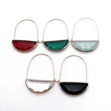 Элегантный из стекла камень медь материал серьги сладкий элегантный