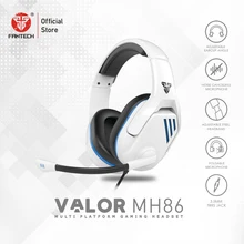 Fantech MH86 Wired Game Headset 3.5mm Surround Sound Memory Foam Ear Pad With Microphone And One Turn Two Plug For PC PS4 PS5