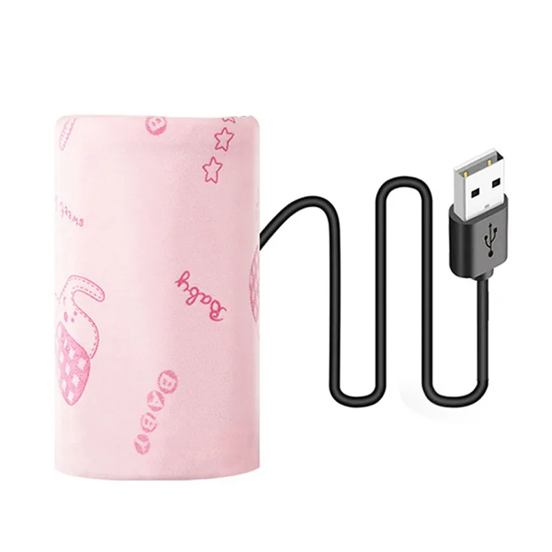 New USB Baby Bottle Warmer Portable Travel Milk Warmer Infant Feeding Food Heater Bottle Heated Cover Insulation Thermostat