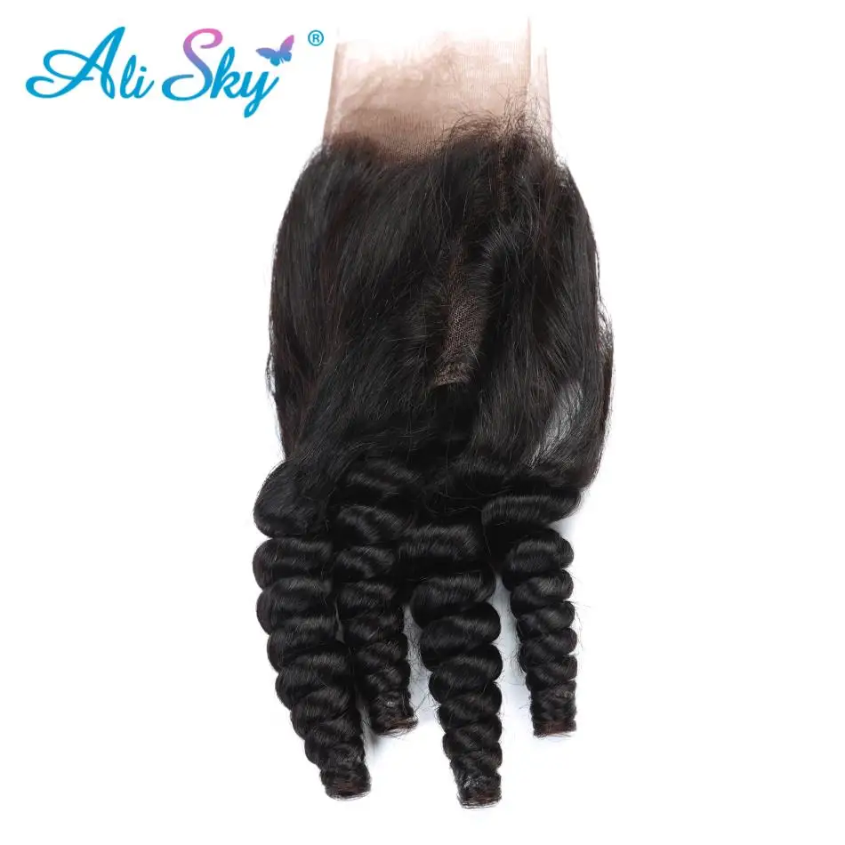 Alisky бразильский свободная волна человеческих волос кружева фронтальной 13X4 предварительно вырезанные часть с ребенком волос натуральный Цвет Волосы remy волос для наращивания