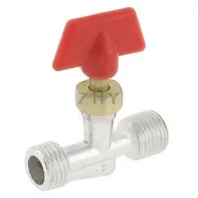 Кабель со штыревыми соединителями на обоих концах для подключения 1/" PT нарезной латунный шаровой клапан Красный Серебряный тон