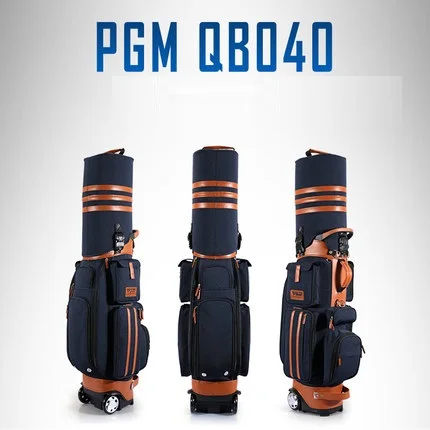 PGM Golf многофункциональная стандартная шариковая сумка жесткая оболочка проверенная авиационная сумка с колесами выдвижные Клубные сумки для гольфа кодовый замок - Цвет: Синий