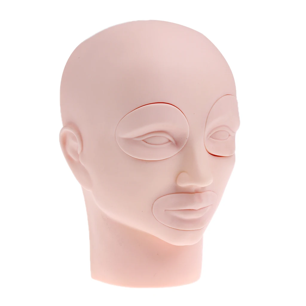 8-Inch Detachable Cosmetology Training Head Cosmetology Mannequin Head For Eyelashes Makeup Practice