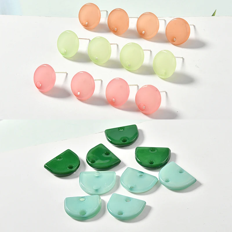 Стиль цветной принт геометрические акриловые круглые/полукруглые украшения Модные женские серьги diy ювелирные изделия серьги аксессуар