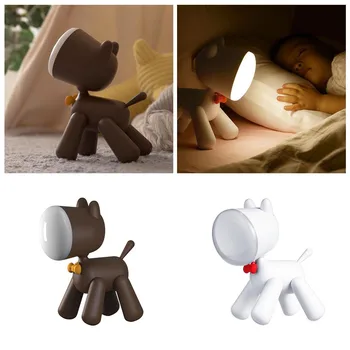 

LED USB Chargeable Desk Lamp Dog Light Puppy Shape Cute Children Night Lamp Home lighting decoration Home Night Lights