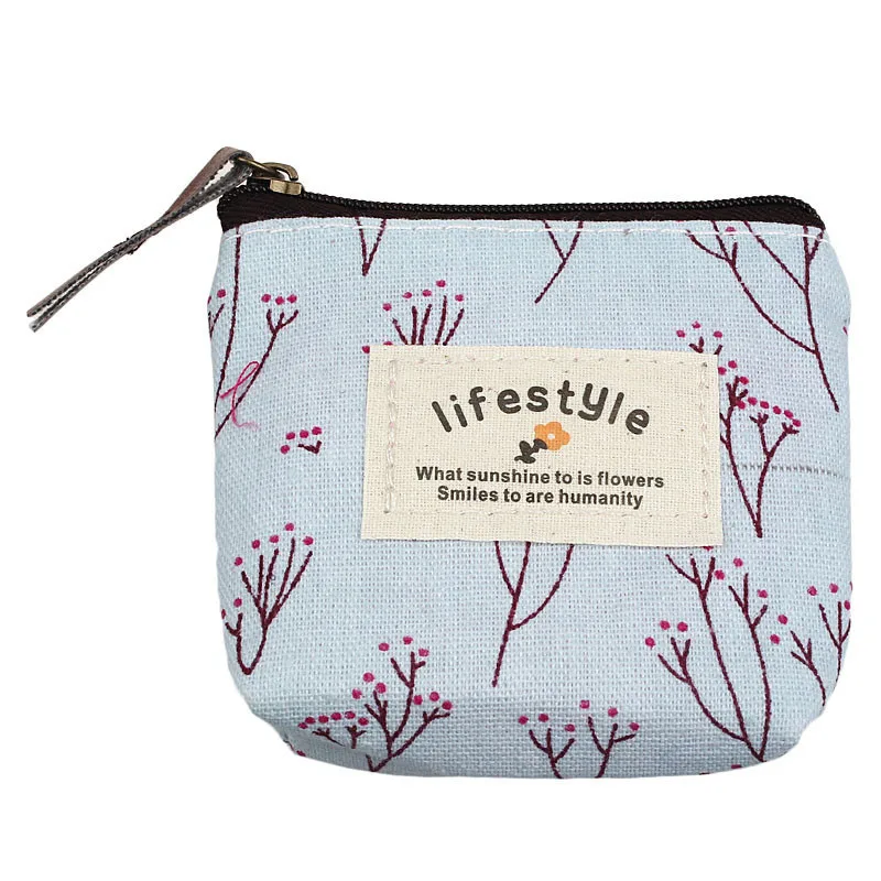 

Small Canvas Purse Zipper Coin Purse Cards ID Holder Wallet Lady Coin Case Bag Handbag Key Holder Female Purse Wallet
