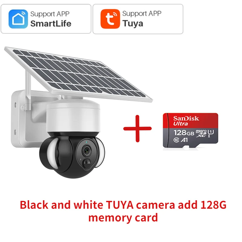 cheap home security cameras INQMEGA TUYA Camera with Solar Panel, PIR Motion Detection, Can Be Installed Separately, Video Surveillance CCTV Supports Alexa cheap outdoor security cameras Surveillance Items