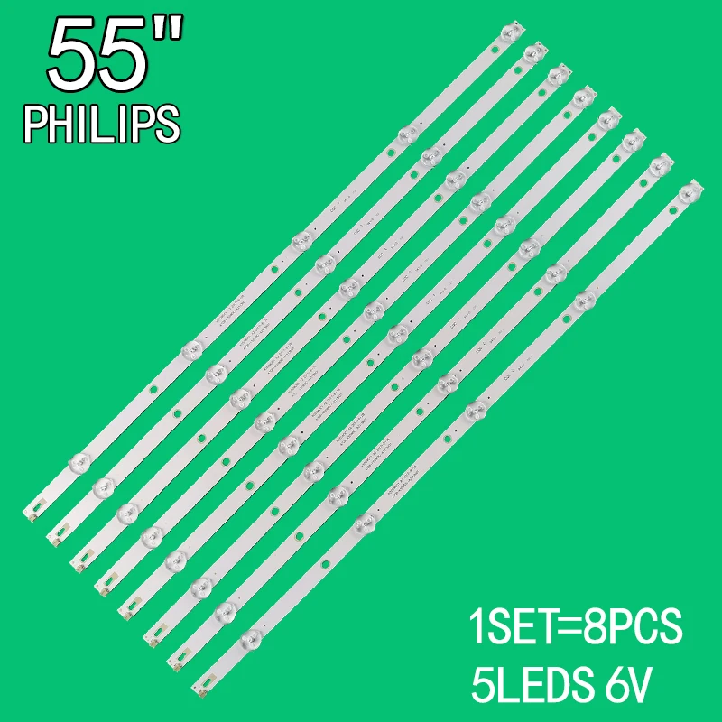 Suitable for Philips 55 inch LCD TV 4708-K550WDC-A2113N01 471R1P79 5LED(6V) K550WDC1 A2 55PUF6092/T3 55PUF6022/T3 55PUF6263/T3